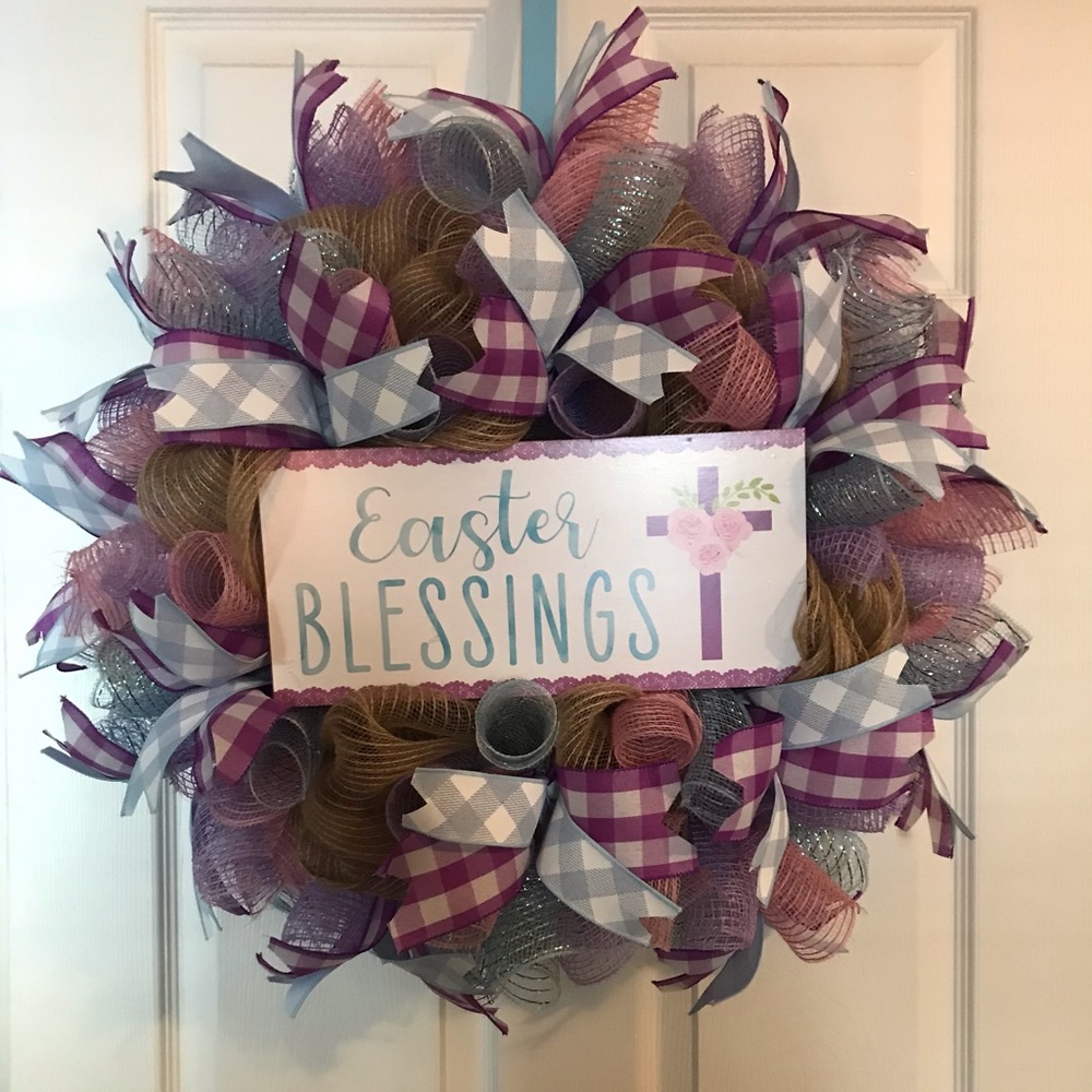 Homemade Easter Blessings Wreath